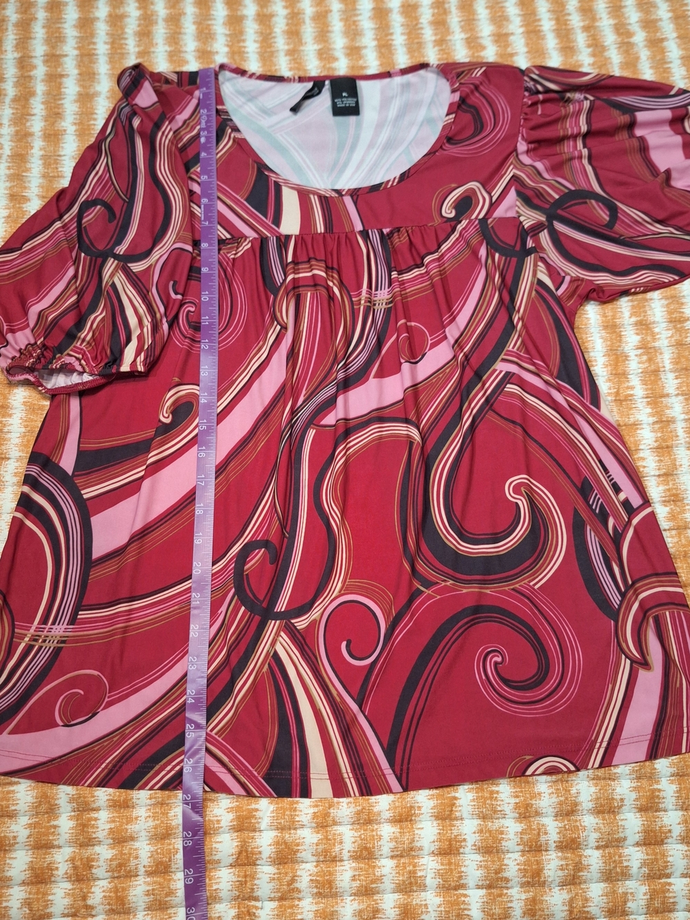 new directions Colorful Swirl Pattern Scoop-Neck Tunic Top - Picture 6 of 9
